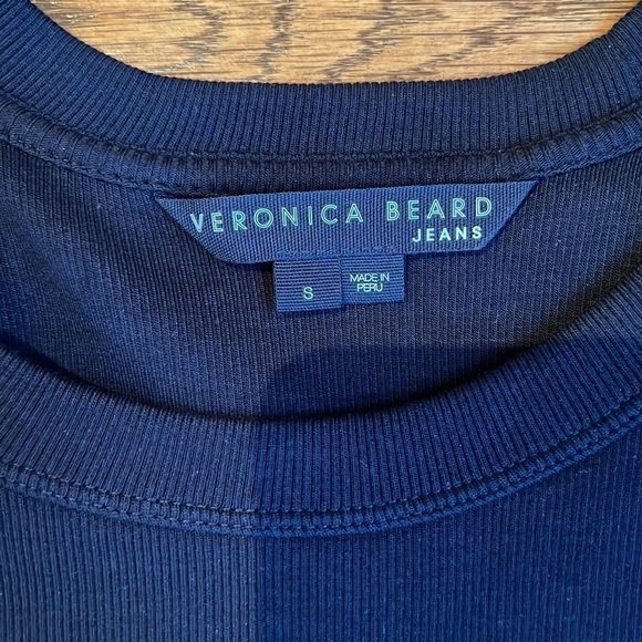 VERONICA BEARD JEANS Gibson MIXED MEDIA BLACK BALLOON SLEEVE RIBBED TOP SIZE S - Picture 4 of 12